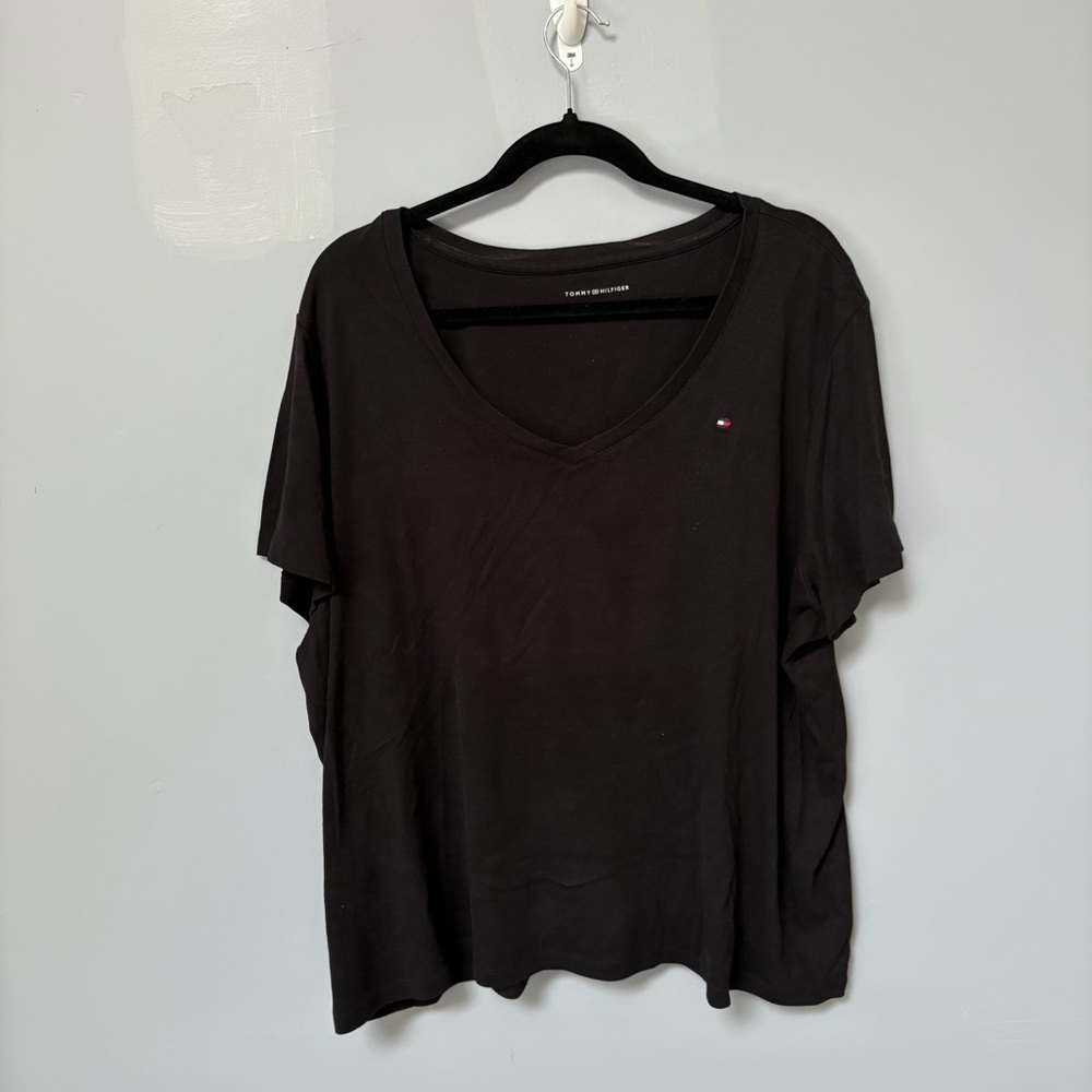 Tommy Hilfiger Women's Black Short Sleeve Tee